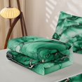 thumbnail image 5 of Homewish Turquoise Marble Zipper Full Size Comforter Sets with Fitted Sheet and 2 Pillowcases,Gold Metallic Zipper Bedding Set,Light gray Reversible,4 Pieces, 5 of 7