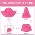 thumbnail image 6 of Toddler Kids Baby Girl Breathable Sun Hat Cotton Foldable 50+ SPF Protective, 6 of 8