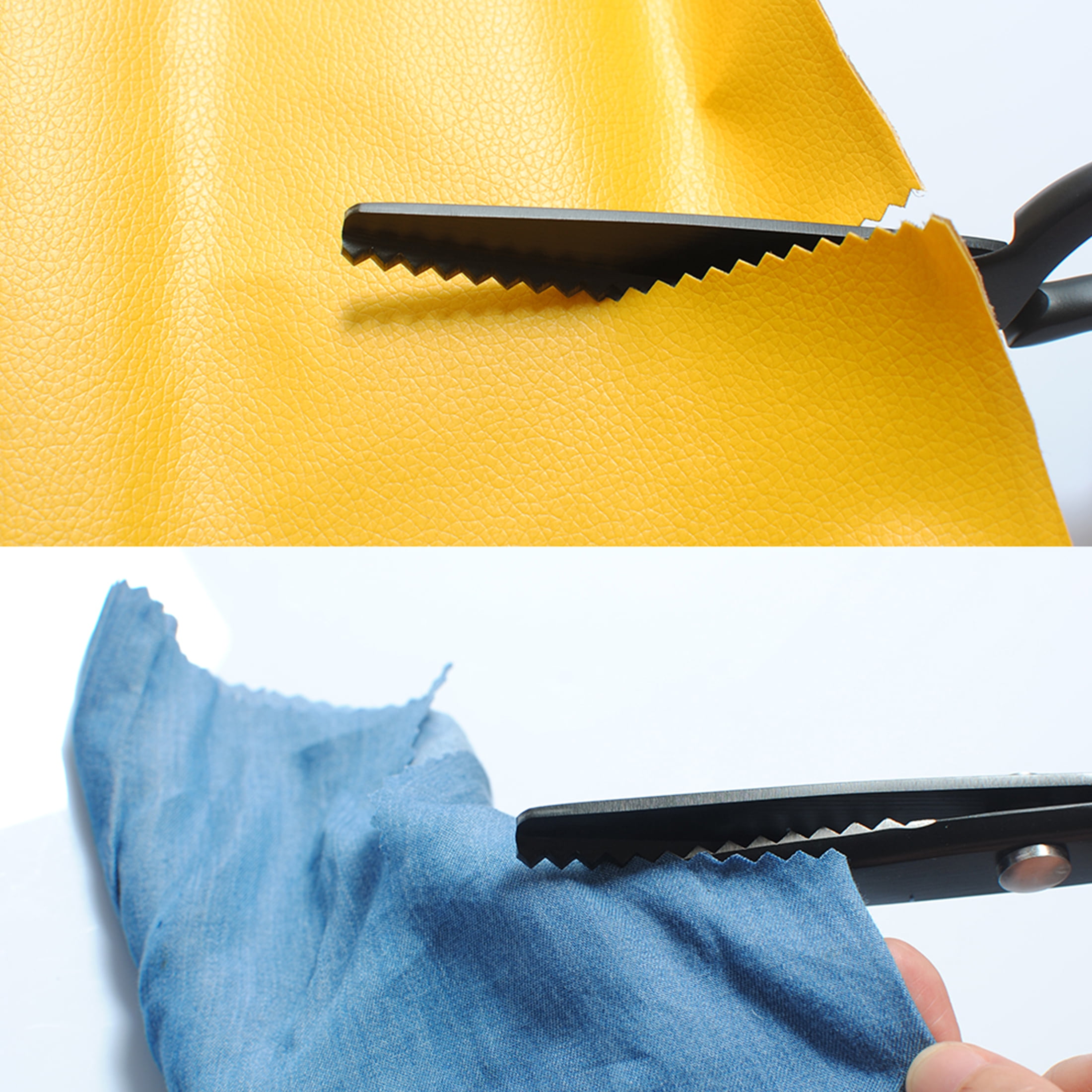 YJSStriving Heavy Duty Pinking Shears  Serrated Scissors All Stainless Steel  for Fabric Decorative Edge 8 inch