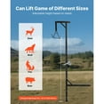 thumbnail image 5 of KFFKFF Truck Hitch Game Hoist, 600 lbs Capacity, Hunting Deer Hoist with 2-inch Receiver, Rotating Shaft & Adjustable Height, Includes Gambrel Winch for Game Processing, 5 of 9