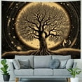 thumbnail image 4 of Fenyluxe  Tree of Life Tapestry Wall Hanging Sun Moon Stars Tapestries Aesthetic Galaxy Wall Tapestry Nature Home Decoration for Living Room Bedroom 50x40inch, 4 of 6
