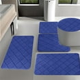 thumbnail image 5 of Kezqiaxn Bathroom Rugs Sets 5 Piece with Toilet Cover, Bath Mats for Bathroom Non Slip, U-Shaped Toilet Mat, Absorbent Bath Mat Set Thick Machine Washable Blue, 5 of 7