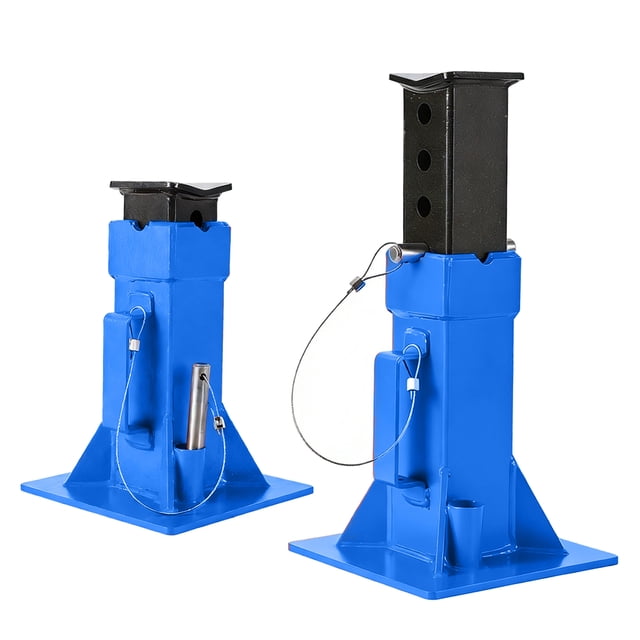 Heavy Duty Jack Stands with Locking Pins for Truck, RV & SUV, 12 Ton Pin-Type Adjustable Height Support Stands, Wide Base Steel Auto Repair Stand