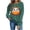 A Army Green, variant on Halloween Sweatshirt for Women Dqueduo Women's Halloween Fashion Loose Casual Long Sleeve Hoodless Top Gray S