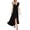 Black, variant on Vedolay Womens Dresses Women's Elegant Bridesmaid Dresses Square Neck Ruffle Split Midi Formal Dress, L
