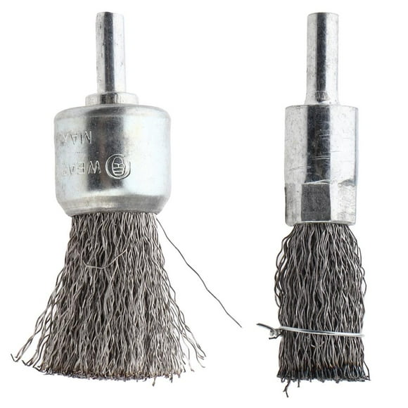 2 Pcs 6mm Stainless Wire Brush Rust Color Removal Tool