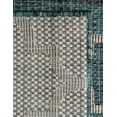 thumbnail image 7 of Unique Loom Outdoor Trellis Collection Area Rug (9' x 12' Rectangle Teal/Gray), 7 of 7