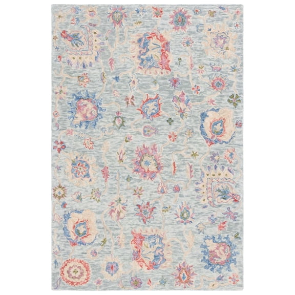 Safavieh MET225M Metro Blue / Ivory