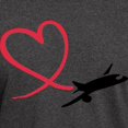 thumbnail image 3 of CafePress - Airplane Red Heart Dark T Shirt - Men's Classic Graphic Cotton T-Shirt, 3 of 4