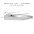 thumbnail image 3 of FLINE | Combo parrilla de gas y Campana Acero Inoxidable | 60 cm| acero inxodable| 4 quemadores | Controles boton | MA4TA60, 3 of 5