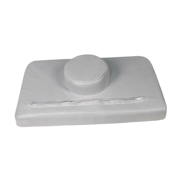 Almohada de masaje para salón de belleza, almohada para camilla de belleza, almohadilla transpirable ergonómica para reposacabezas. Gris claro