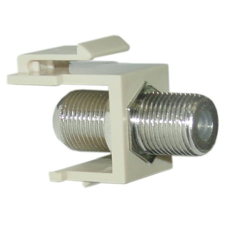 - Offex Keystone Insert, Beige, F-pin Coaxial Connector, F-pin Female Coupler