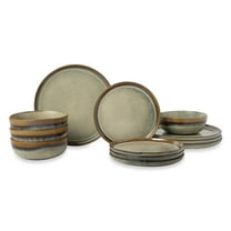 Wildstead 12-Piece Ceramic Dinnerware Set, Asher Collection
