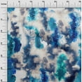 thumbnail image 3 of oneOone Cotton Cambric Medium Blue Fabric Watercolor Quilting Supplies Print Sewing Fabric By The Yard 56 Inch Wide, 3 of 6