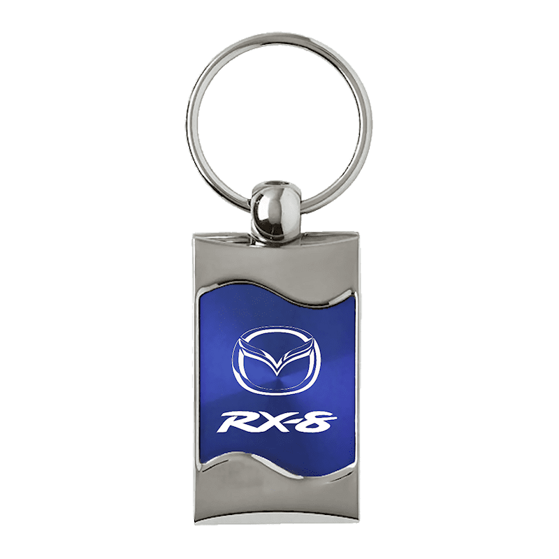 Mazda Zoom Zoom Key Ring Chrome Teardrop Keychain