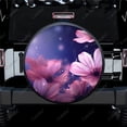thumbnail image 2 of Beautiful Flower Art Pattern Polyester Universal Spare Wheel Tire Cover Wheel Covers for Trailer RV SUV Truck Camper, 2 of 5