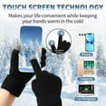 thumbnail image 5 of Winter Gloves Womens - Touchscreen Gloves for Women, Warm Gloves with Elastic Cuff Knit Gloves for Cold weather, 5 of 8