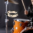 thumbnail image 4 of OULII 1Pack 6 Inches Light Brown Tambourine With Versatile Sound For Performance, 4 of 5