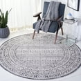 thumbnail image 2 of SAFAVIEH Toscana Roger Oriental Polyester Area Rug, Grey/Ivory, 6'7" x 6'7" Round, 2 of 8