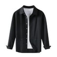 thumbnail image 2 of pstuiky Camisas para hombre de manga larga, Camiseta de manga larga con botones y cuello vuelto de color liso para hombre top de hombre xl, 2 of 6