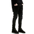thumbnail image 2 of Defitshape Men's Denim Pant Ripped Jeans Button Destroyed Curvy Long Stretch Shredded Pocket Pants Black 36, 2 of 5