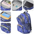 thumbnail image 4 of Pioneer Flower Floral Print Pattern Backpack for School, Cute School Bag with Adjustable Shoulder Straps and Padded Back, 16.9"x12.6"x5.9", 4 of 5
