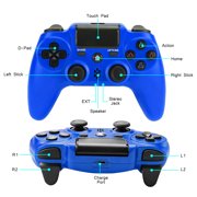 Wireless Controller Compatible with P4/P4 Slim/P4 Pro/Windows PC, Blue
