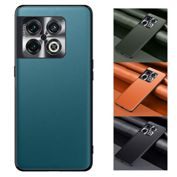 For OnePlus 10 Pro 5G Luxury Plain Leather Shockproof Thin Fit Phone Protective Case Cover