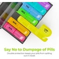 thumbnail image 6 of Weekly Pill Organizer 3 Times a Day, Color-Coded for Easy Tracking | Large 7 Day Pill Box 3 Times a Day, Portable Pill Case for Medication, Vitamins, Fish Oil and Supplements, Dual Protection, 6 of 7