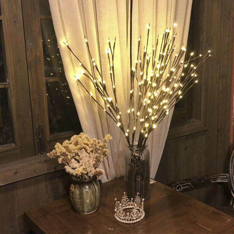 Christmas Light Tree 20 LED Willow Branch Party Garden Decor Fairy String Lamp 
