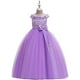 thumbnail image 5 of Vestido de novia con solapa y hombros descubiertos, vestido largo para niña de las flores, disfraz de fiesta infantil, vestido de princesa, 5 of 6