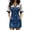 Blue, variant on Ovbmpzd Mini Denim Dress Women Short Sleeve Summer Sky Blue A-Line Dresses Trendy Collared Casual Dresses,XXL