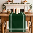thumbnail image 2 of Minimalist Vintage Table Runner 108 Inches Long,Hunter Green Grid Lines Texture Cotton Linen Table Runners Dresser Scarves,Fabric Tabletop Scarf Furniture Cover for Home Dinner Party 13"x108", 2 of 9