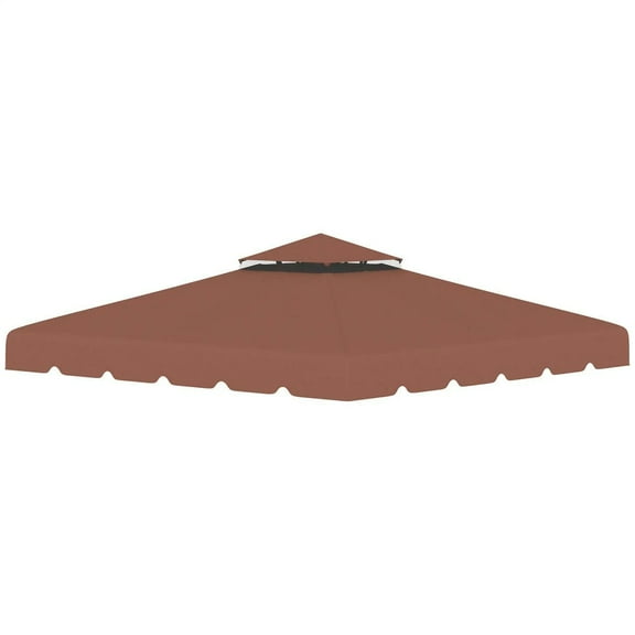 Barara King Gazebo Canopy Replacement Top Cover,9.8'x9.8' Gazebo Replacement Canopy, Coffee