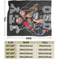 thumbnail image 3 of jey Wresting USO Flannel Novelty Blanket,Large Modern Fleece Throw Blanket for Couch Bed Sofa Camping,Women Lightweight Warm Plush Air Condition Blankets 60x80, 3 of 6