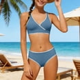 thumbnail image 2 of Girls UPF 50+ Two-Piece Rash Guard Set, Sun Protective Swim Shirt & Shorts for Kids,Navy,140, 2 of 4