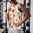 thumbnail image 5 of Logiee Daisy and Ladybug Print Men's Workout Tank Top,Quick Dry Workout Tank Top,Gym Muscle Tee,Fitness Bodybuilding Sleeveless T Shirt-Medium, 5 of 7