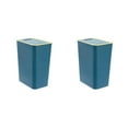 thumbnail image 1 of Youkk 1/2/3 Kitchen Trash Can With Lid - Large Capacity Modern Rectangular Trash Bathroom Toilet Nordic Blue L 2PCS, 1 of 6
