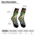 thumbnail image 2 of Xecao fishing bass Pattern Sport Socks for Women and Men Crew Socks Sporty Calf Socks Casual Socks, 2 of 6