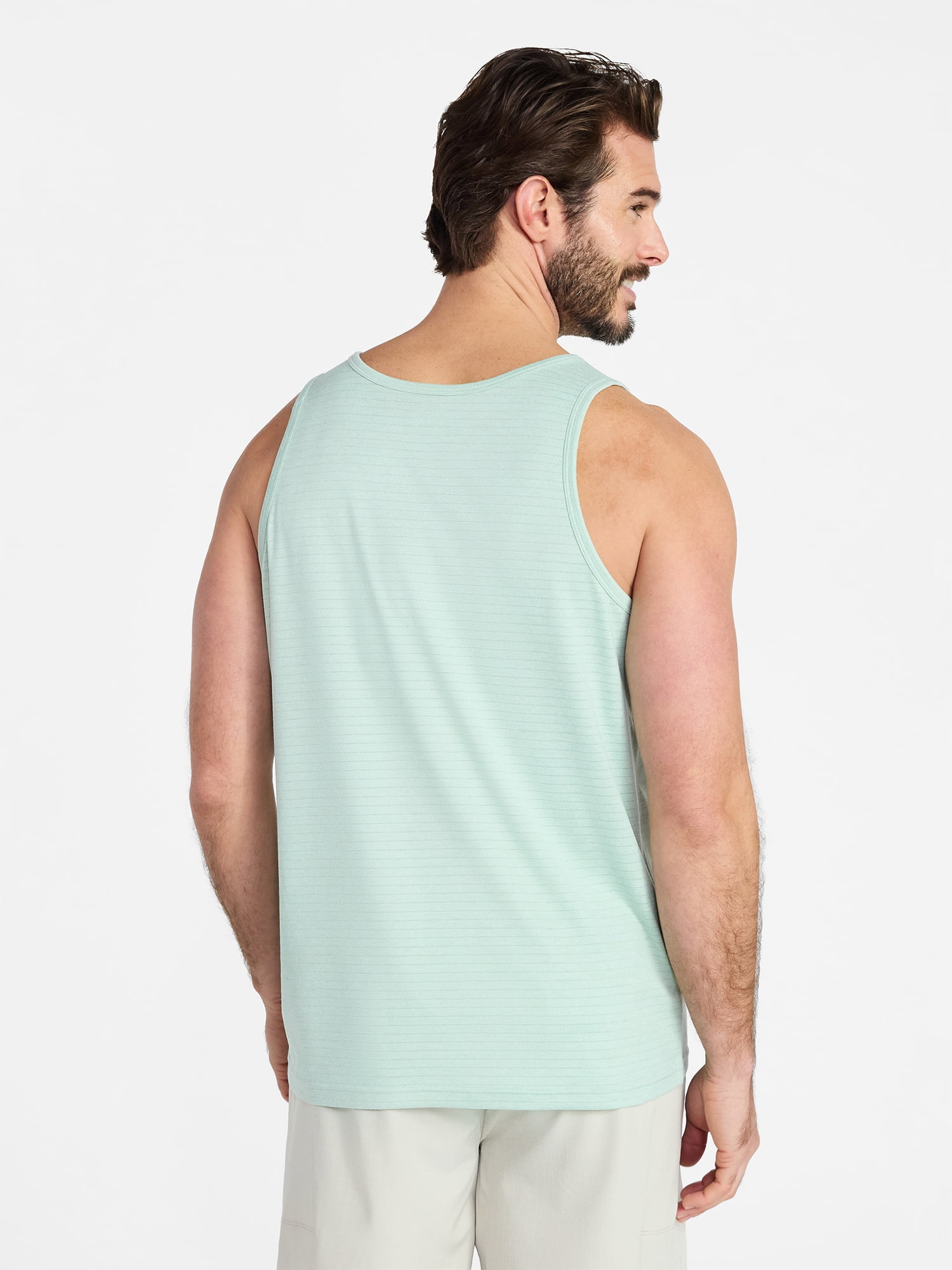 Athletic Works Men's and Big Men's Stripe Jersey Active Tank Top, Sizes S-3XL