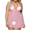 thumbnail image 4 of uublik 2PCS Women Nightgowns & Sleepshirts Lace Plus Size Nightwea Underwear, 4 of 6
