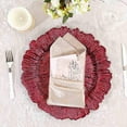thumbnail image 3 of BalsaCircle 24 Burgundy 13" Acrylic Wooden Textured Round Reef Acrylic Charger Plate, 3 of 8
