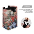 thumbnail image 3 of Yayeee Freestanding Laundry Hamper with Handle Collapsible Large Storage Basket for Clothes, Red Vibrant Flowers, 3 of 7