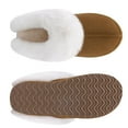 thumbnail image 5 of Comwarm Fuzzy House Slippers for Women Fluffy Memory Foam Suede Slippers with Faux Fur Collar Indoor Outdoor,Chestnut, 5 of 9