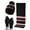 Black, variant on 3 PCS Winter Hat Scarf Gloves Set, Long Scarf Neck Warmer Beanie with Pom Pom Touchscreen Gloves Set Winter Gifts for Adults Children