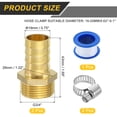 thumbnail image 2 of 2Pcs Brass Hose Barb Fittings, 3/4" Barb x G3/4" Male Thread Hose Connector, 2 of 6