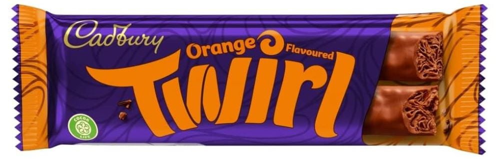 Cadbury Twirl Orange Chocolate Bar 43g (Pack of 6)