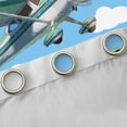 thumbnail image 4 of Homewish Cartoon Aircraft Airplane Blackout Curtains Set of 2 (52x84 Each),Watercolor Graffiti Window Curtains,Geometric Striped Lines Curtains and Drapes For Boys Kids,Breathable Home Decor, 4 of 6