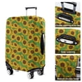thumbnail image 5 of Green Sunflower Leaf Pattern Luggage Cover Fashion Suitcase Cover Baggage Covers Fit 25-28 Inch Luggage (Go Travel), 5 of 5