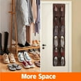 thumbnail image 4 of LYCAQL 12 Pockets Hanging Shoe Organizer Over the Door Shoe Organizer Hanging Door Shoe Holder Rack with Mesh Pockets Large Size 66 x 12 Inch, 4 of 8